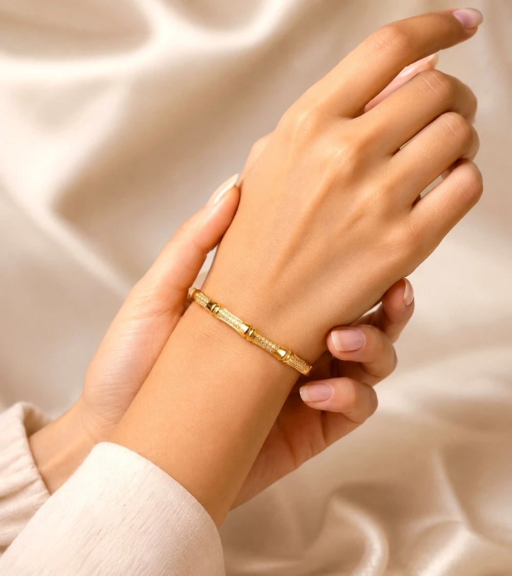 Ellipse Stainless Steel 18K Gold Plated new