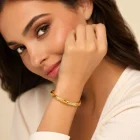 Ellipse Stainless Steel 18K Gold Plated new