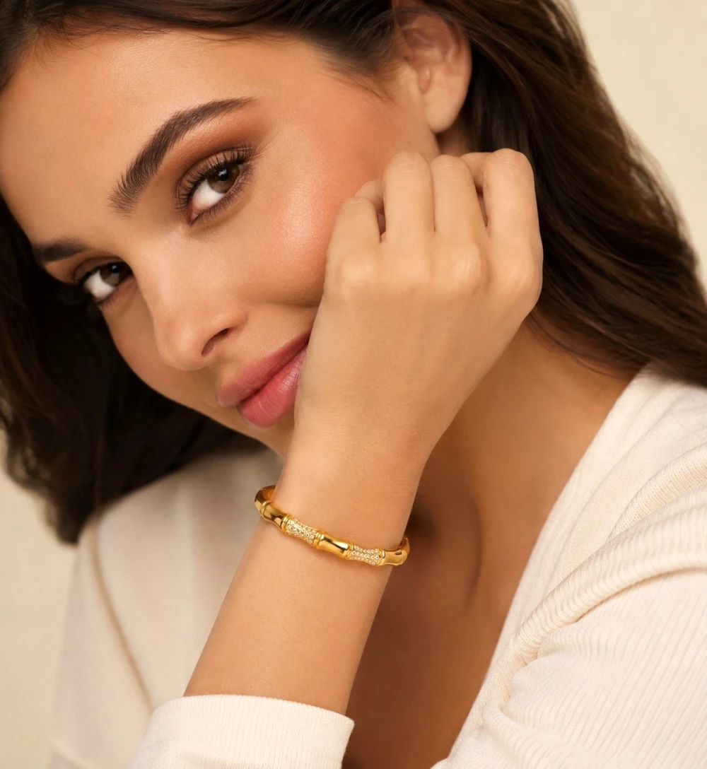 Ellipse Stainless Steel 18K Gold Plated new