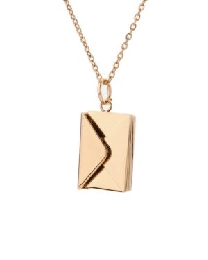 Fashion Envelope Stainless Steel Titanium Steel Plating Pendant Necklace Rose Gold Light Board �23