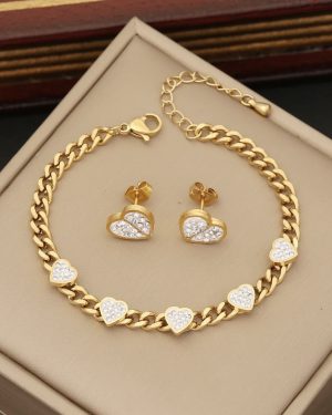 Fashion Heart Stainless Steel Electroplating Bracelet �29