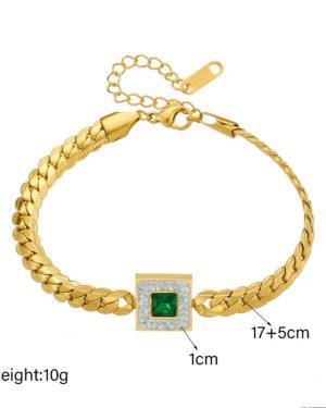 Fashion Women Square Titanium Steel Electroplating Bracelet �29
