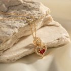 IG Style Heart Geomatics 18K Gold Plated Necklace - Gyencha Kun2