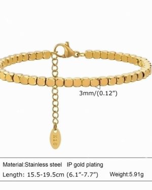 Ig Style Casual Simple Style 18K Gold Plated Bracelet �25