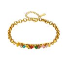 Women Chain Titanium Steel Electroplating Bracelet (Golden) 28.00 3