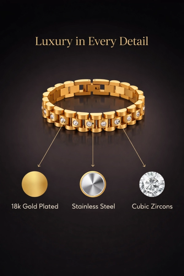 A watch style Zircon bracelet  45 7 1