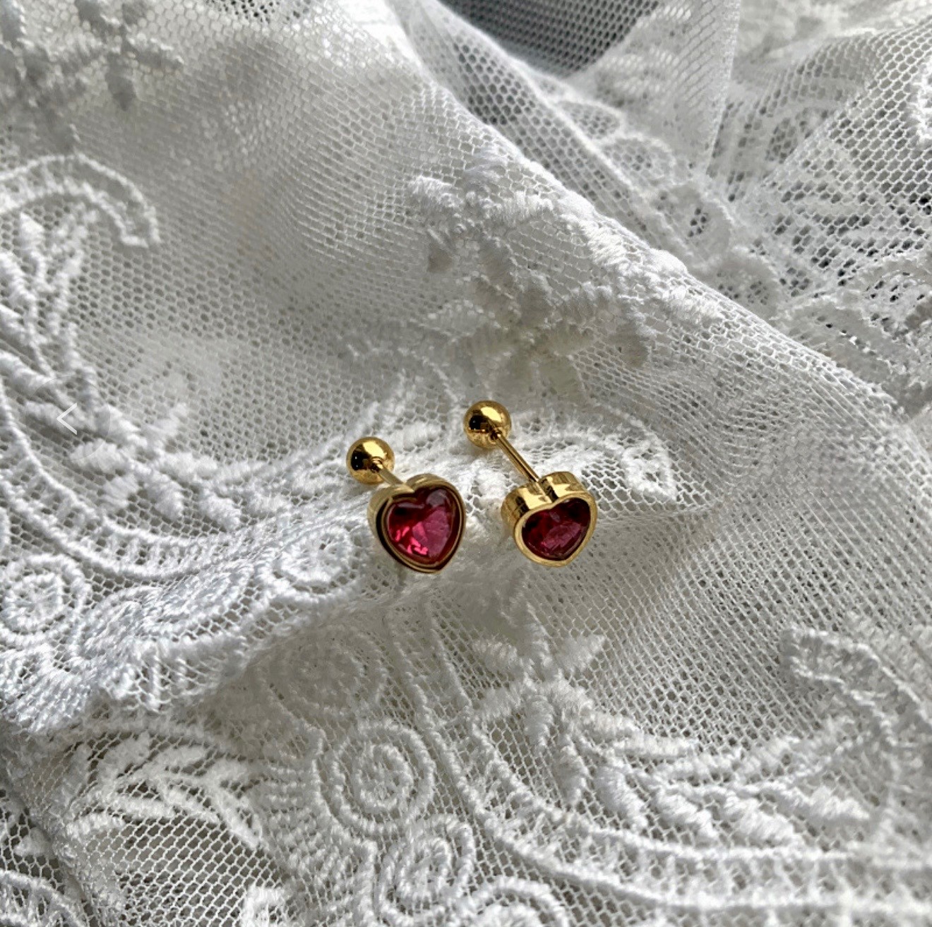 Gold Plating Inlay Zircon Ear Studs 5 Pair