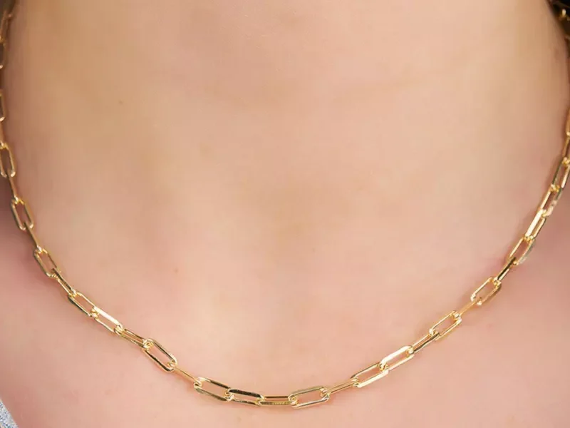 24K gold plated necklace for women
