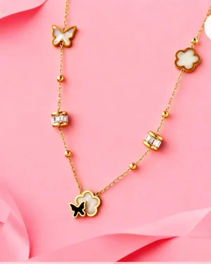 Ellipse Stainless Steel 18K Gold Plated ( Golden Bamboo Joint Diamond Bracelet) 29.00 5 1