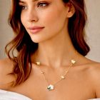 Fashion Moon Star Geometric Titanium Steel Necklace 29.00 2